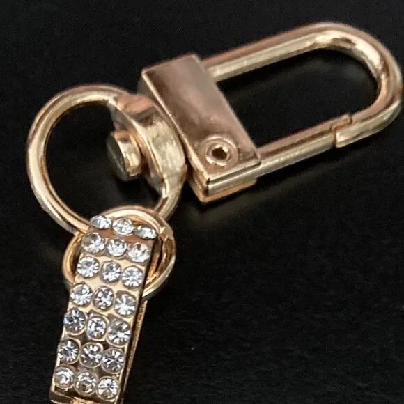 BAG CHARM GOLD-TONED BUTTERFLY WITH ELEGANT BEJEWELED ACCENTS - Picture 6 of 7